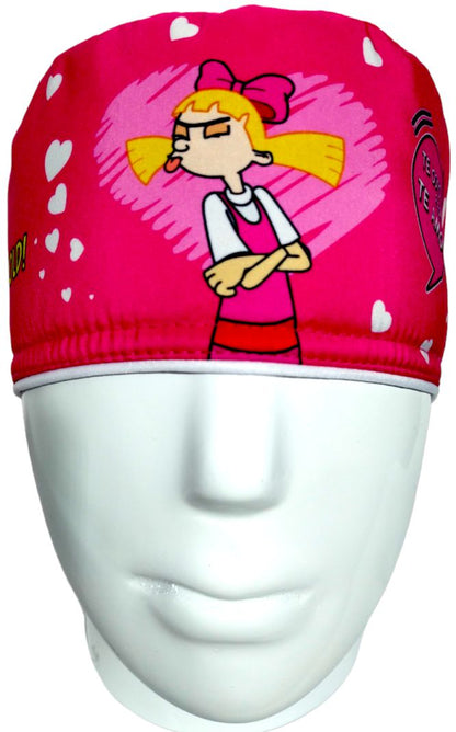 Gorro Quirúrgico Mujer y Portacarnet Helga Hey Arnold Fucsia - gorro antifluido para mujer Doctools - foto 3