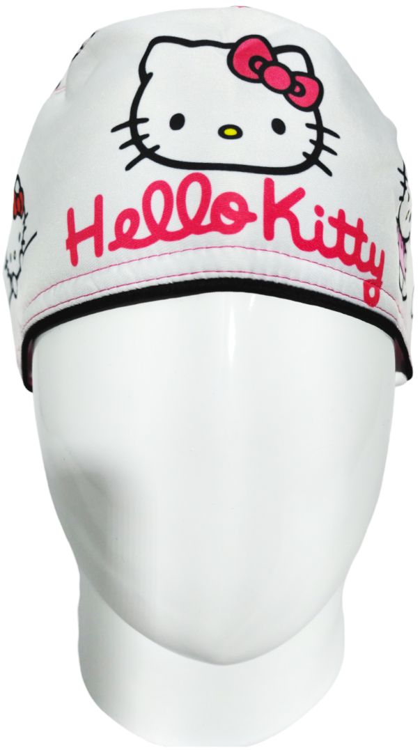 Gorro Quirúrgico Mujer y Portacarnet Hello Kitty Blanco - gorro antifluido para mujer Doctools - foto 3