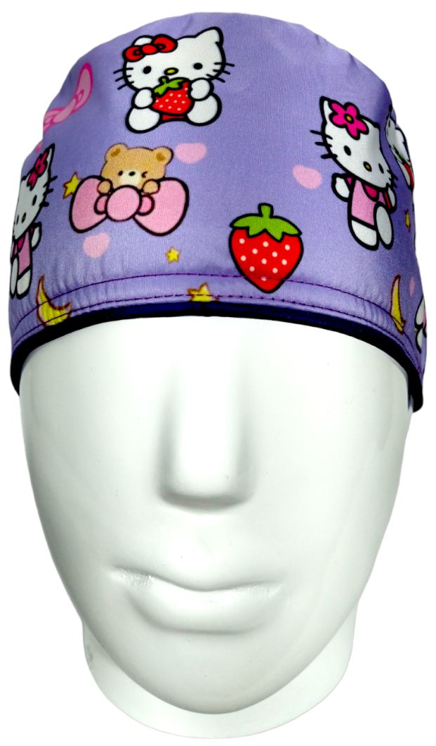 Gorro Quirúrgico Mujer y Portacarnet Hello Kitty Moños - gorro antifluido para mujer Doctools - foto 3