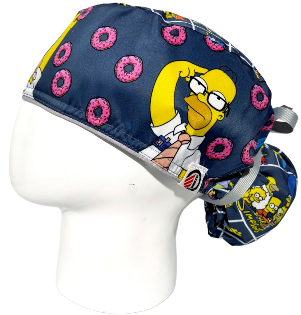 Gorro Quirúrgico Mujer y Portacarnet Homero Gris - gorro antifluido para mujer Doctools - foto 1