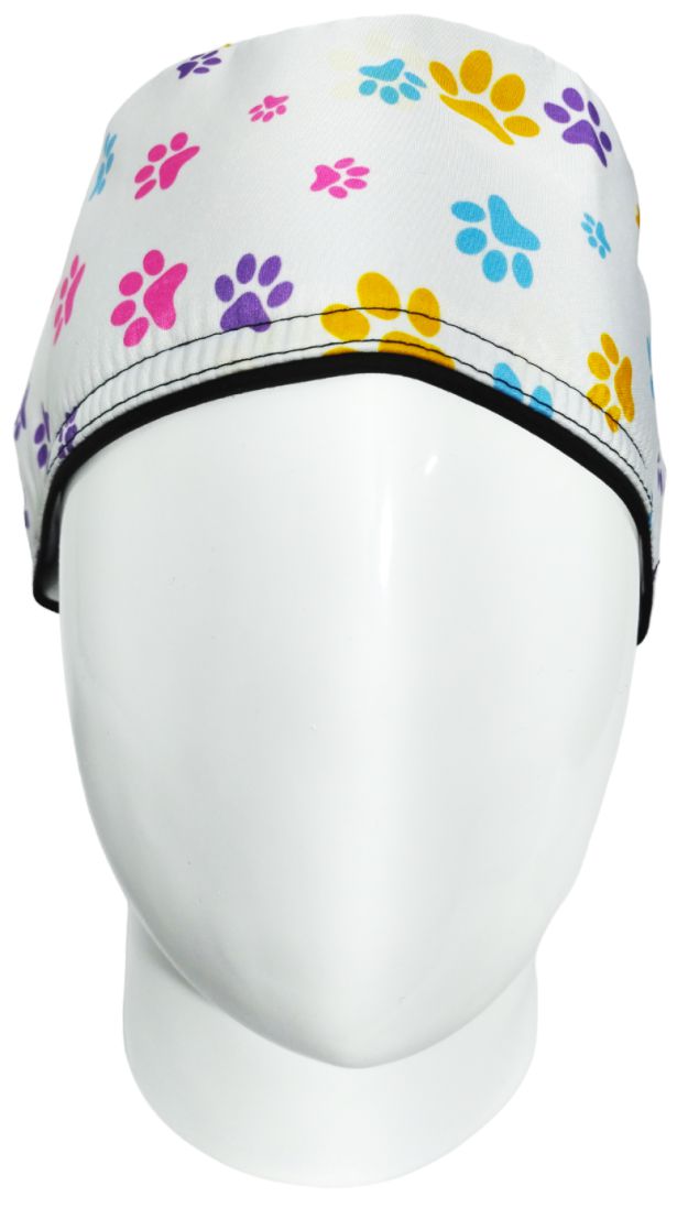 Gorro Quirúrgico Mujer y Portacarnet Huellitas - gorro antifluido para mujer Doctools - foto 3