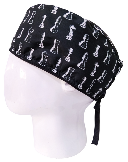 Gorro Quirúrgico Mujer y Portacarnet Ajedrez - gorro antifluido para mujer Doctools - foto 1