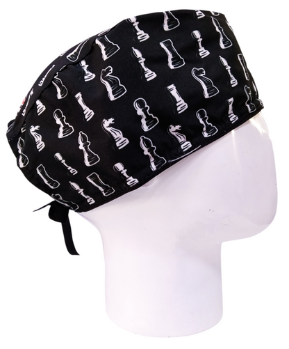 Gorro Quirúrgico Mujer y Portacarnet Ajedrez - gorro antifluido para mujer Doctools - foto 2
