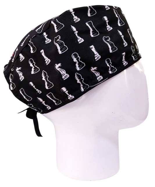 Gorro Quirúrgico Mujer y Portacarnet Ajedrez - gorro antifluido para mujer Doctools - foto 2