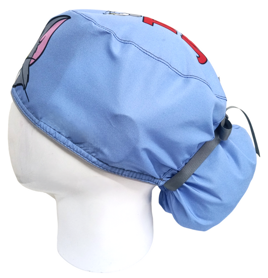 Gorro Quirúrgico Mujer y Portacarnet Tom y Jerry Azul - gorro antifluido para mujer Doctools - foto 1