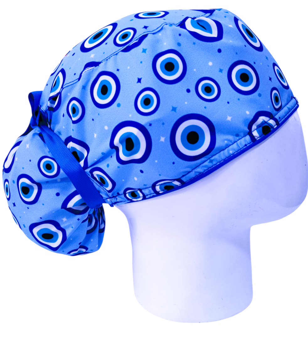 Gorro Quirúrgico Mujer y Portacarnet Nazar Ojo Turco - gorro antifluido para mujer Doctools - foto 2
