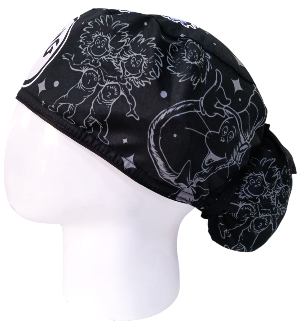 Gorro Quirúrgico Mujer y Portacarnet Thing 1 Dr. Seuss - gorro antifluido para mujer Doctools - foto 1