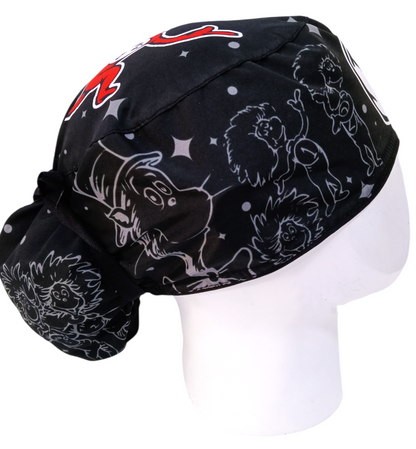 Gorro Quirúrgico Mujer y Portacarnet Thing 1 Dr. Seuss - gorro antifluido para mujer Doctools - foto 2