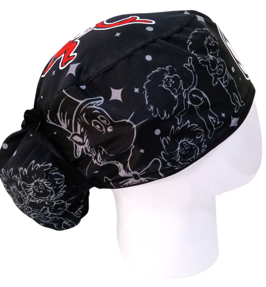 Gorro Quirúrgico Mujer y Portacarnet Thing 1 Dr. Seuss - gorro antifluido para mujer Doctools - foto 2
