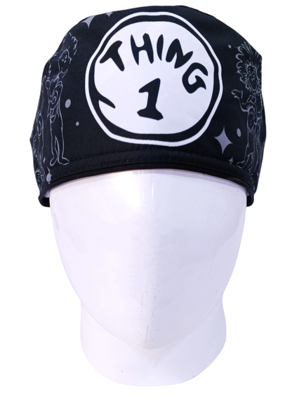 Gorro Quirúrgico Mujer y Portacarnet Thing 1 Dr. Seuss - gorro antifluido para mujer Doctools - foto 3