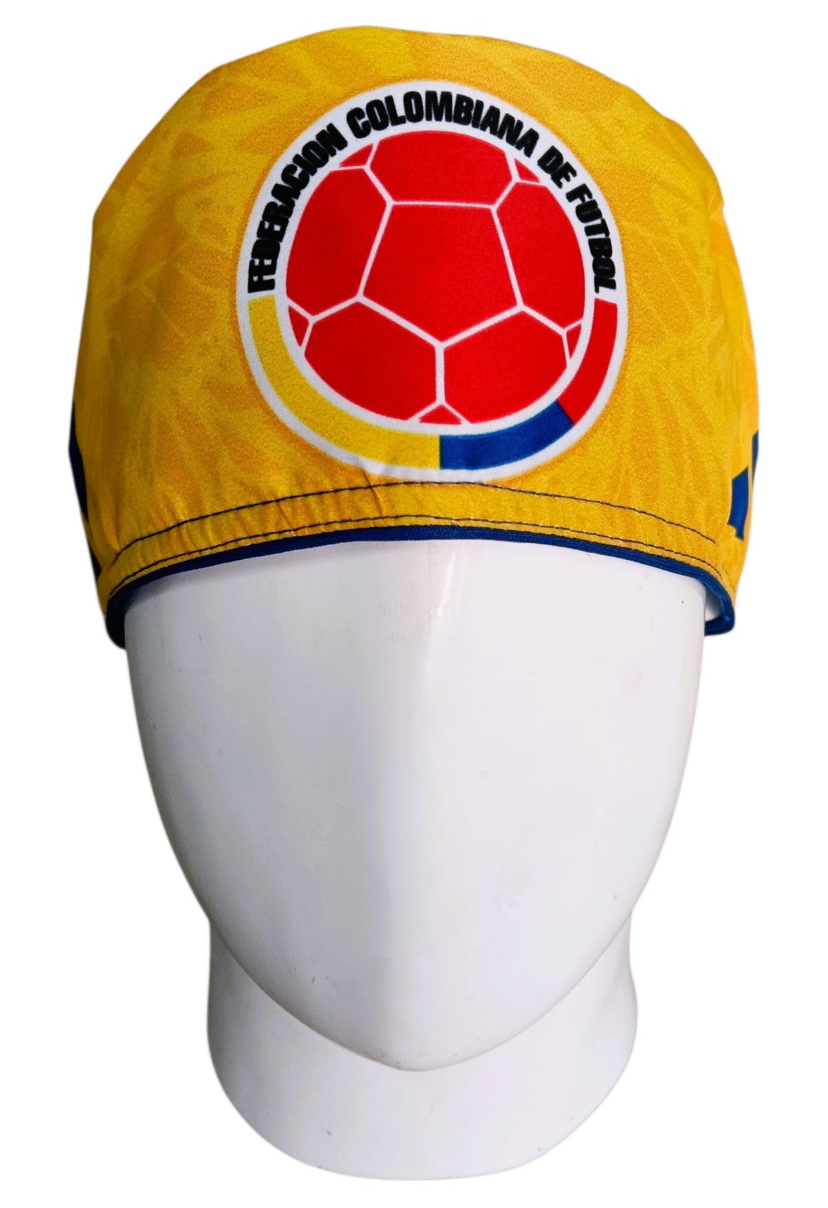 Gorro Quirúrgico Mujer y Portacarnet Selección Colombia Amarillo - gorro antifluido para mujer Doctools - foto 3