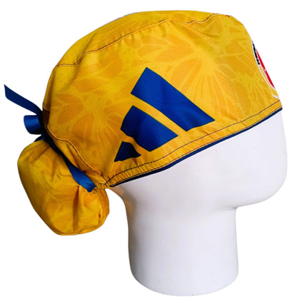 Gorro Quirúrgico Mujer y Portacarnet Selección Colombia Amarillo - gorro antifluido para mujer Doctools - foto 2