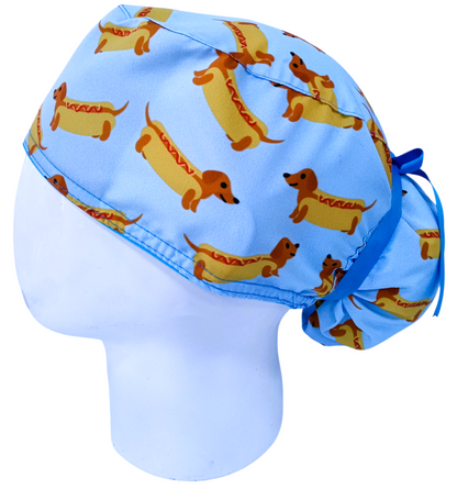 Gorro Quirúrgico Mujer y Portacarnet Perros Salchicha - gorro antifluido para mujer Doctools - foto 1