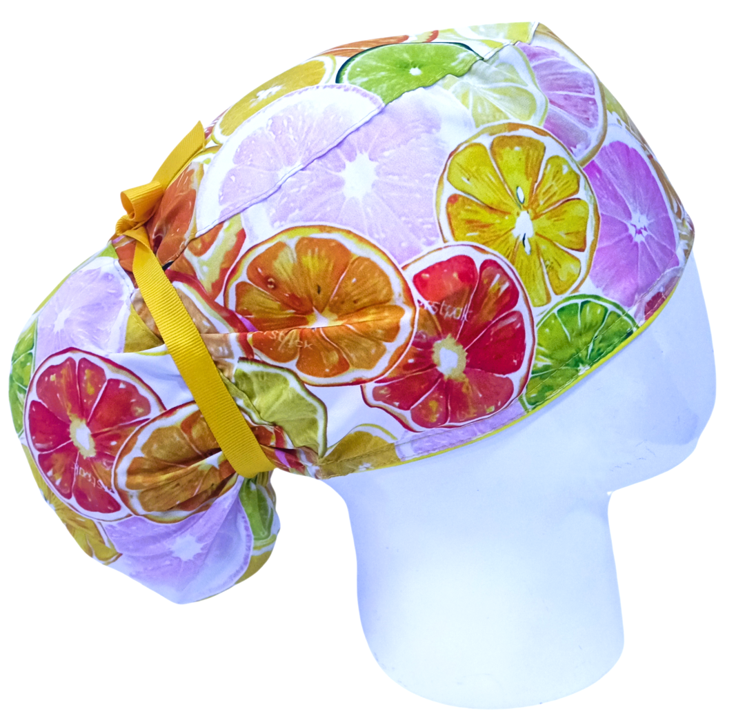 Gorro Quirúrgico Mujer y Portacarnet Cítricos - gorro antifluido para mujer Doctools - foto 2