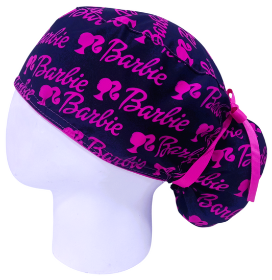 Gorro Quirúrgico Mujer y Portacarnet Barbie Negro - gorro antifluido para mujer Doctools - foto 1