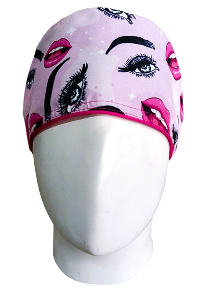 Gorro Quirúrgico Mujer y Portacarnet Estética Rosa - gorro antifluido para mujer Doctools - foto 3