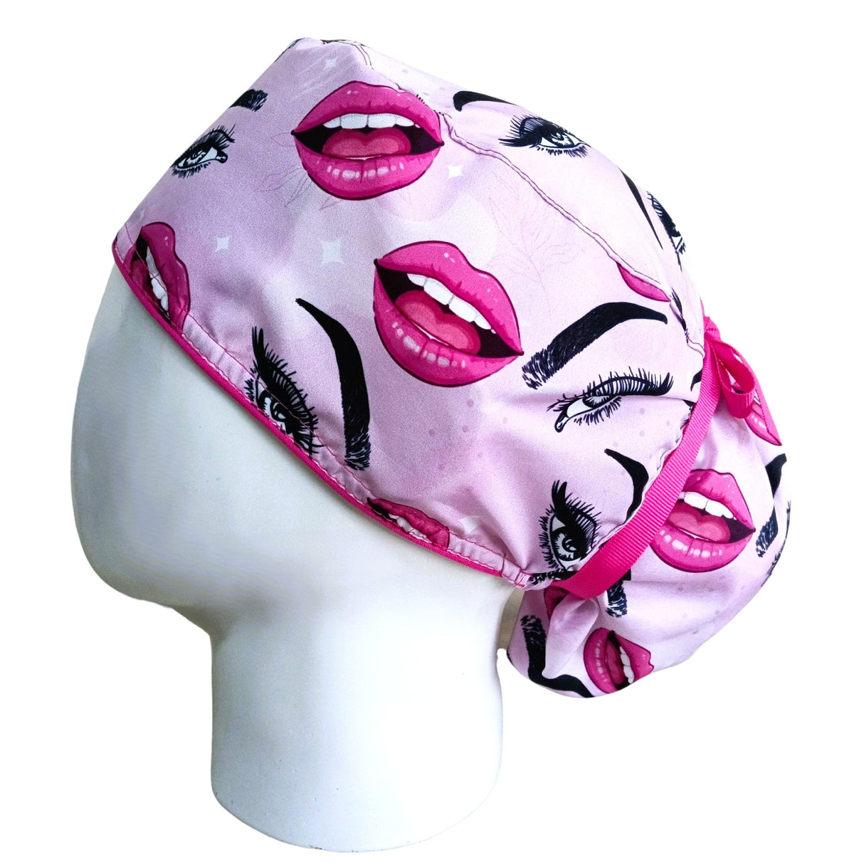Gorro Quirúrgico Mujer y Portacarnet Estética Rosa - gorro antifluido para mujer Doctools - foto 1