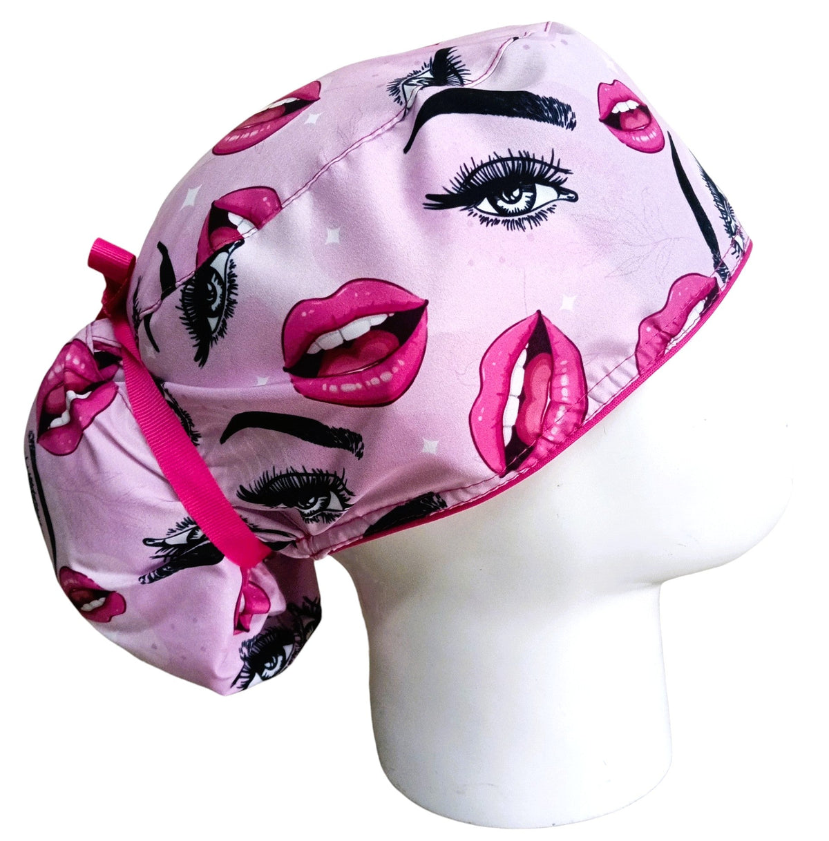Gorro Quirúrgico Mujer y Portacarnet Estética Rosa - gorro antifluido para mujer Doctools - foto 2