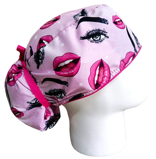 Gorro Quirúrgico Mujer y Portacarnet Estética Rosa - gorro antifluido para mujer Doctools - foto 2