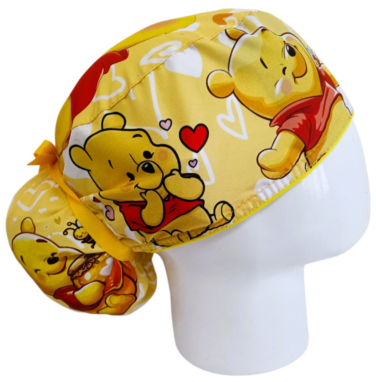 Gorro Quirúrgico Mujer y Portacarnet Winnie Pooh Miel - gorro antifluido para mujer Doctools - foto 2
