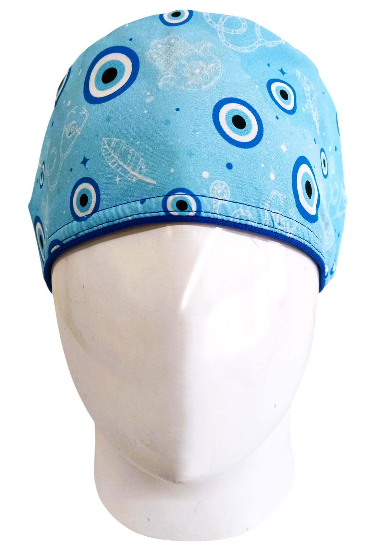 Gorro Quirúrgico Mujer y Portacarnet Ojos y Fonendoscopios Azul - gorro antifluido para mujer Doctools - foto 3