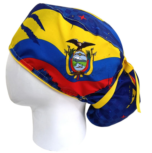Gorro Quirúrgico Mujer y Portacarnet Ecuador Love - gorro antifluido para mujer Doctools - foto 1