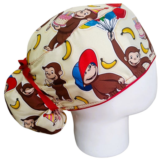 Gorro Quirúrgico Mujer y Portacarnet Jorge el Curioso - gorro antifluido para mujer Doctools - foto 2