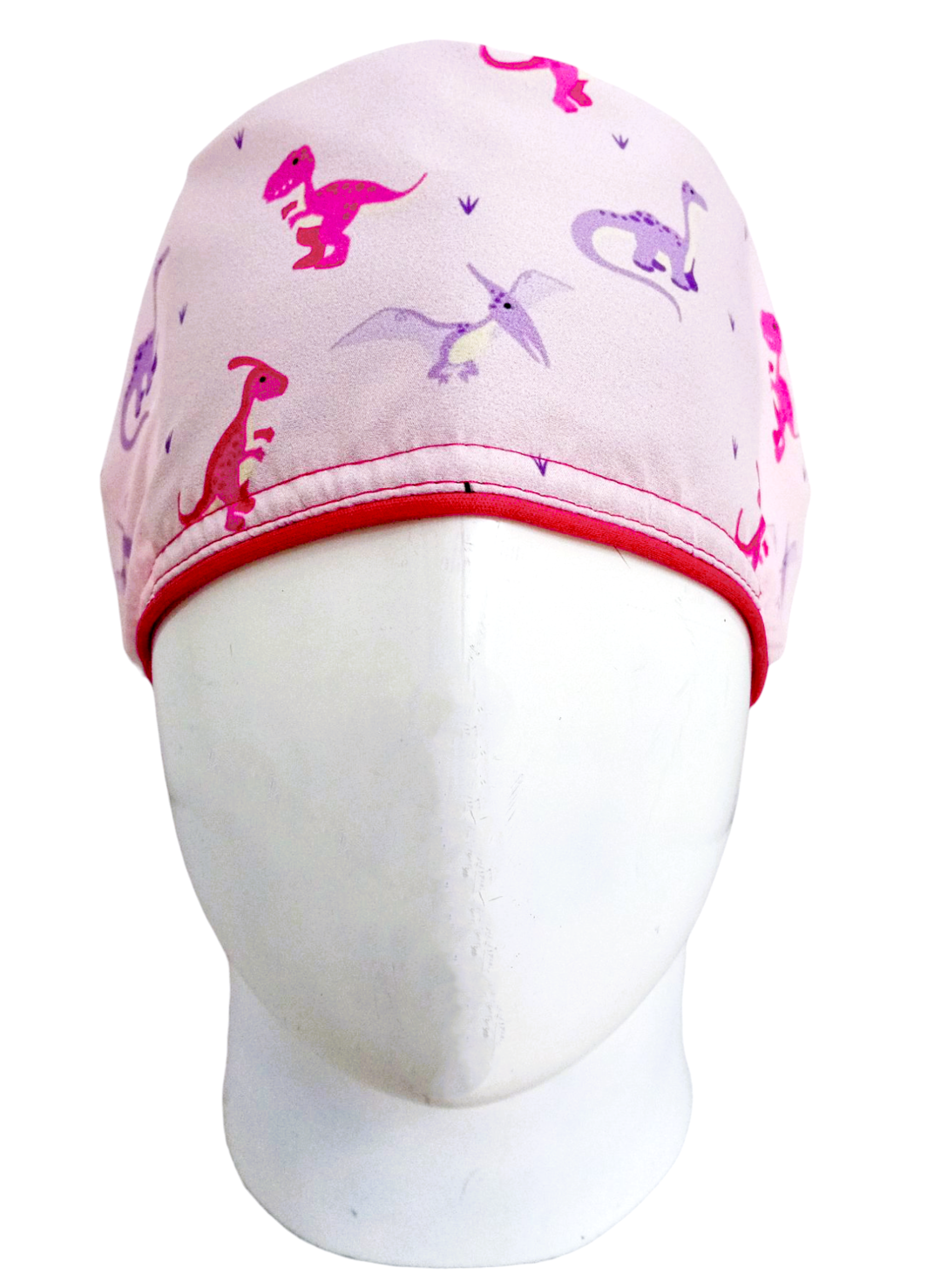 Gorro Quirúrgico Mujer y Portacarnet Dinosaurios Rosa - gorro antifluido para mujer Doctools - foto 3