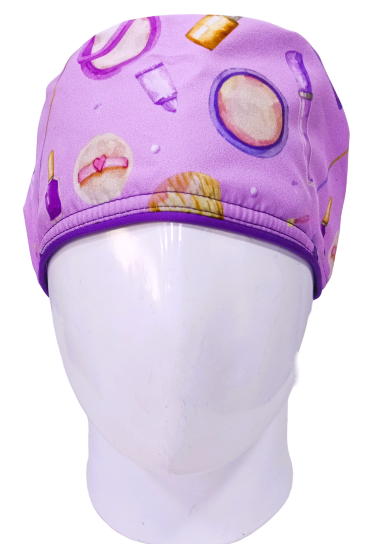 Gorro Quirúrgico Mujer y Portacarnet Cosmetología Lila - gorro antifluido para mujer Doctools - foto 3