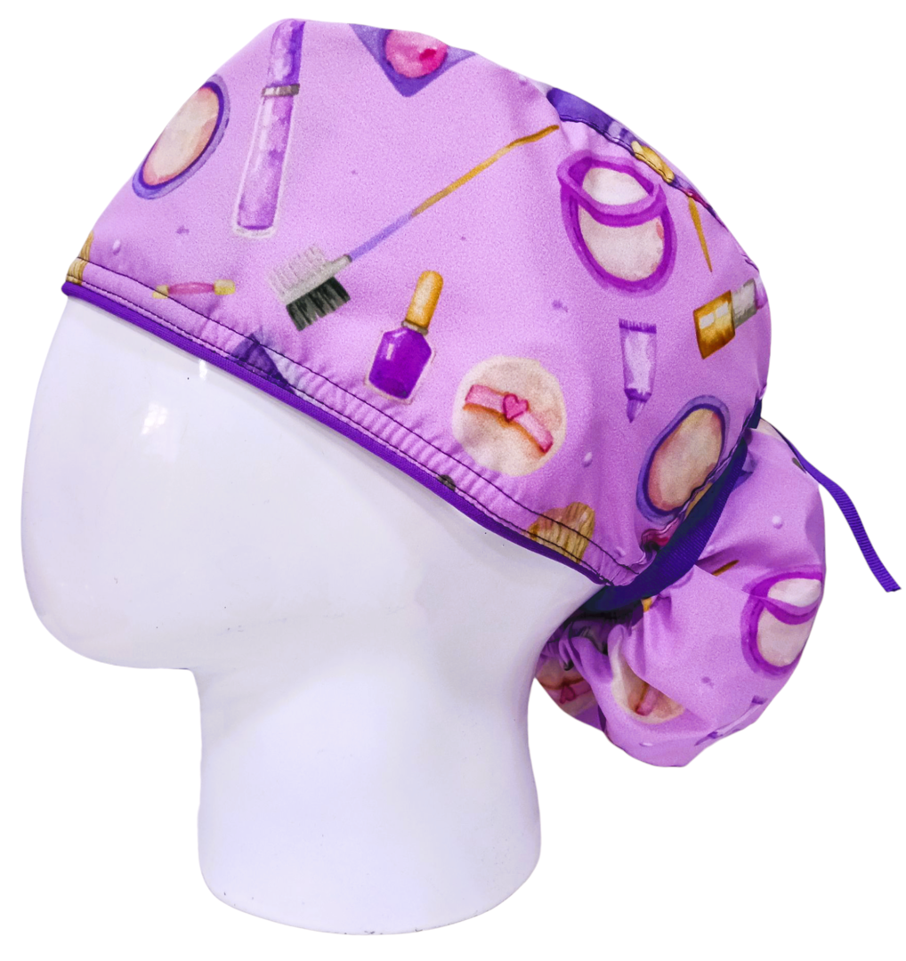 Gorro Quirúrgico Mujer y Portacarnet Cosmetología Lila - gorro antifluido para mujer Doctools - foto 1