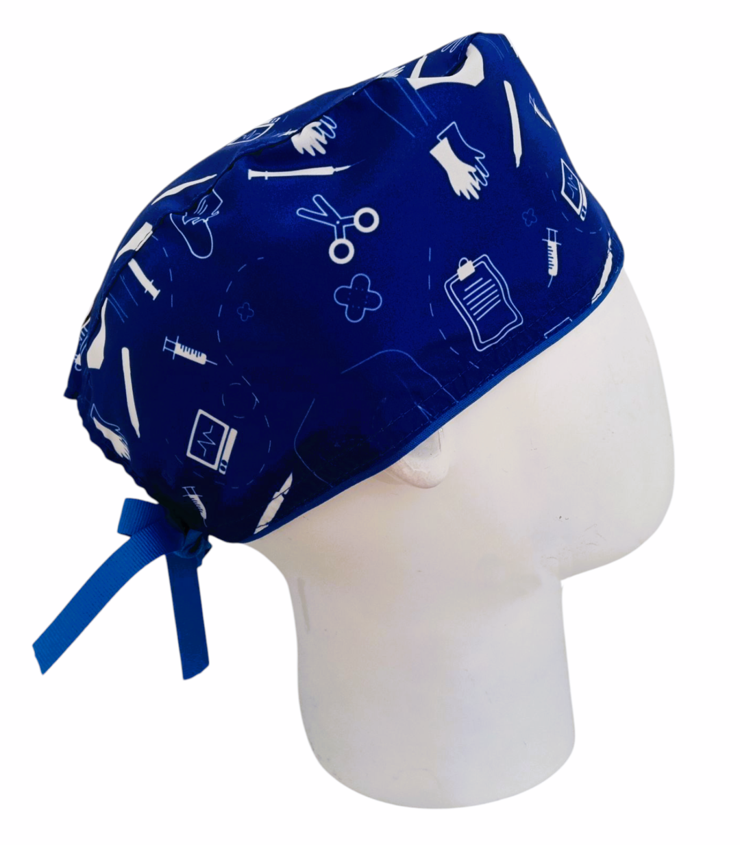 Gorro Quirúrgico Mujer y Portacarnet Quirúrgico Azul - gorro antifluido para mujer Doctools - foto 2