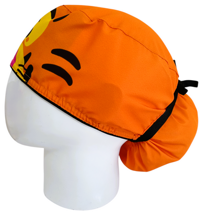 Gorro Quirúrgico Mujer y Portacarnet Tigger Naranja - gorro antifluido para mujer Doctools - foto 1