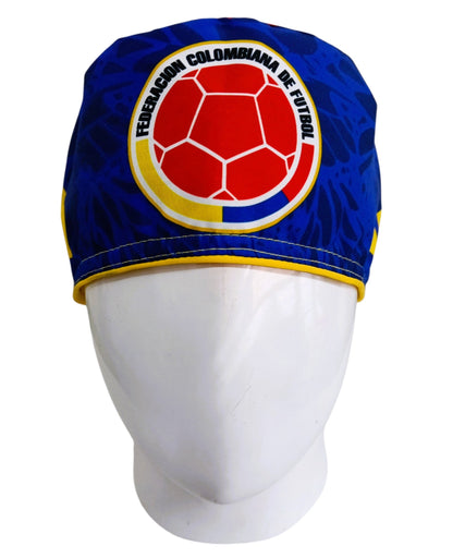 Gorro Quirúrgico Mujer y Portacarnet Selección Colombia Azul - gorro antifluido para mujer Doctools - foto 3
