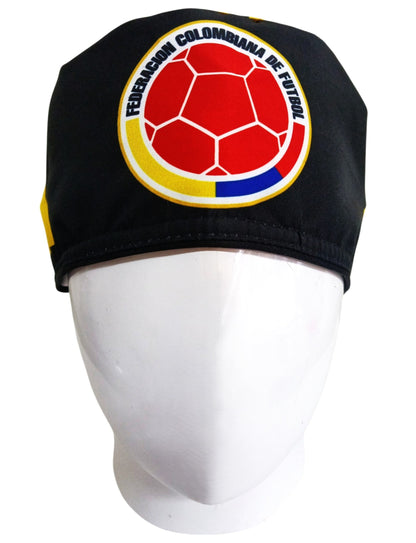 Gorro Quirúrgico Mujer y Portacarnet Selección Colombia Negro - gorro antifluido para mujer Doctools - foto 3