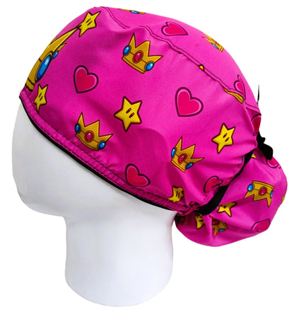 Gorro Quirúrgico Mujer y Portacarnet Princesa Peach Team Mario - gorro antifluido para mujer Doctools - foto 1