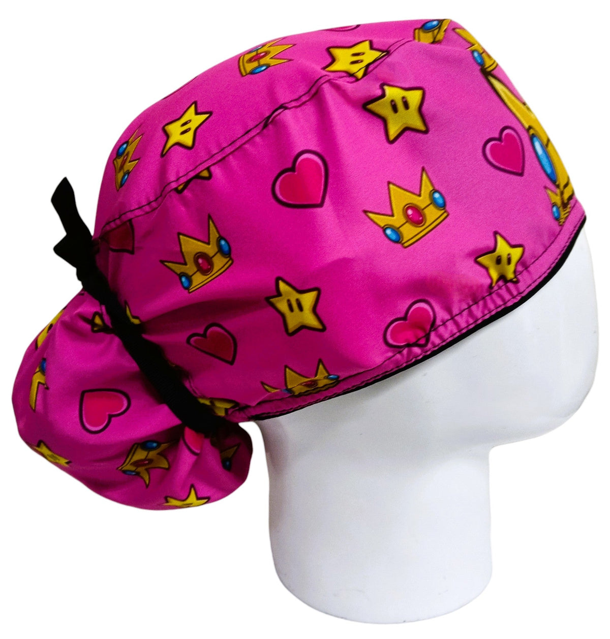 Gorro Quirúrgico Mujer y Portacarnet Princesa Peach Team Mario - gorro antifluido para mujer Doctools - foto 2