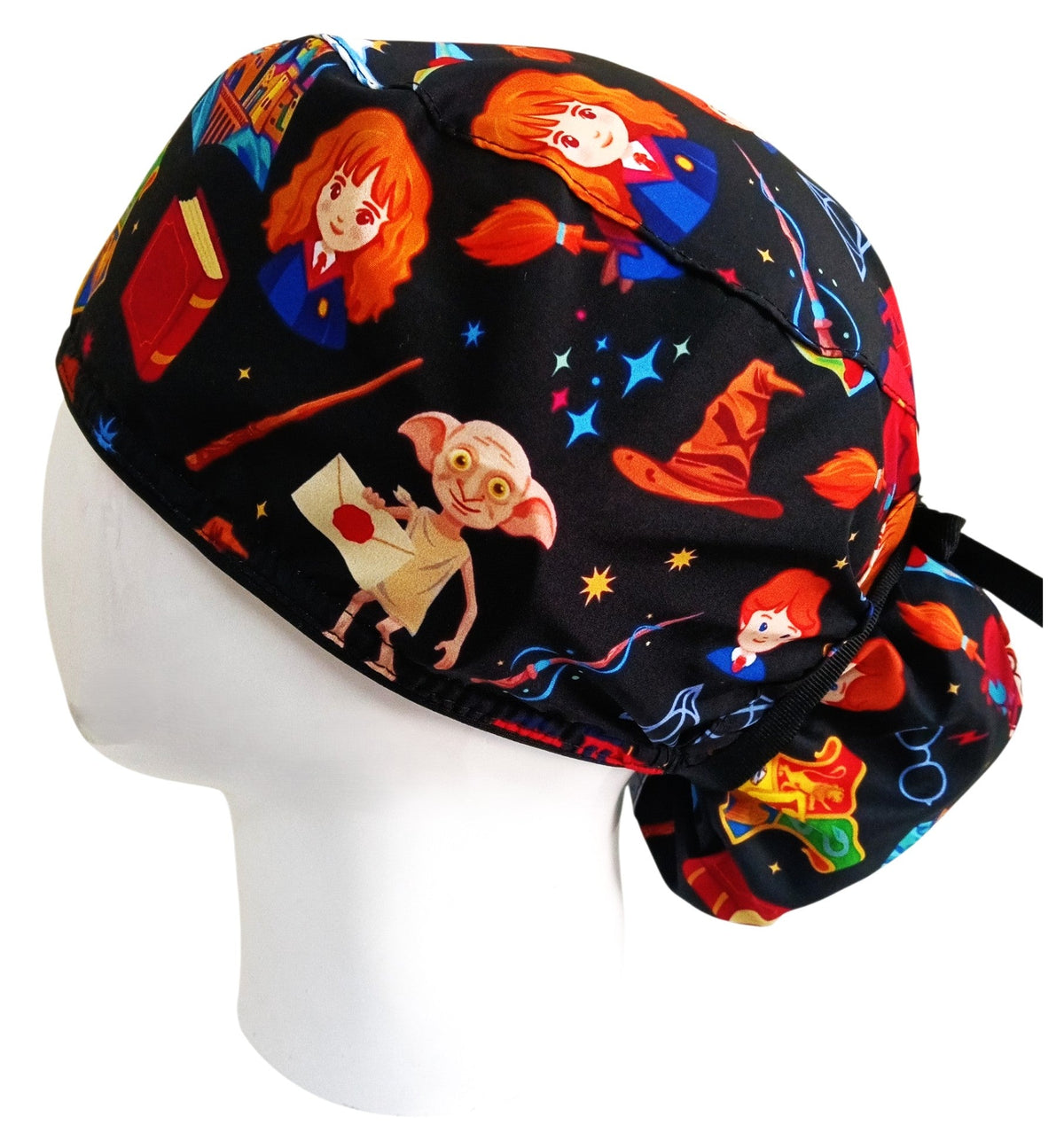 Gorro Quirúrgico Mujer y Portacarnet Harry Potter Negro - gorro antifluido para mujer Doctools - foto 1