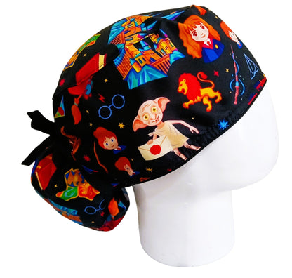 Gorro Quirúrgico Mujer y Portacarnet Harry Potter Negro - gorro antifluido para mujer Doctools - foto 2