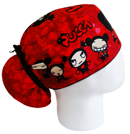 Gorro Quirúrgico Mujer y Portacarnet Pucca y Garu - gorro antifluido para mujer Doctools - foto 2