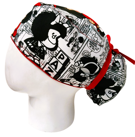 Gorro Quirúrgico Mujer y Portacarnet Mafalda Baby - gorro antifluido para mujer Doctools - foto 1