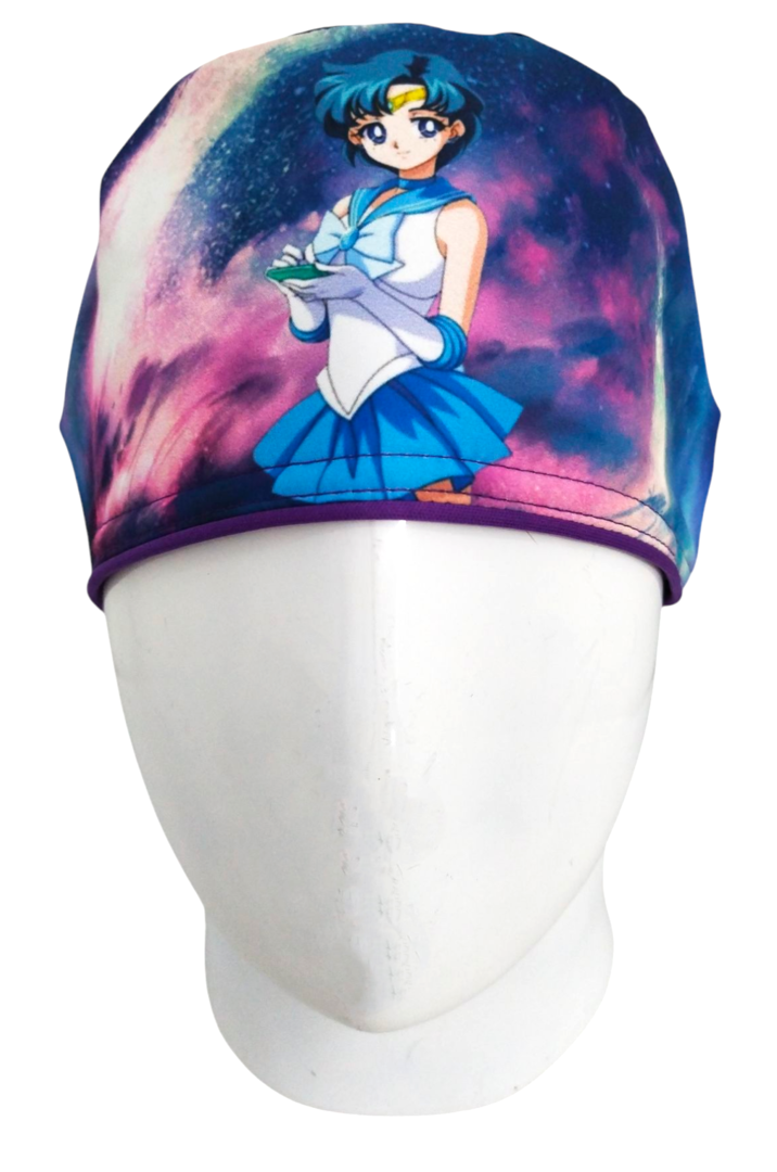 Gorro Quirúrgico Mujer y Portacarnet Mercurio Sailor Moon - gorro antifluido para mujer Doctools - foto 3