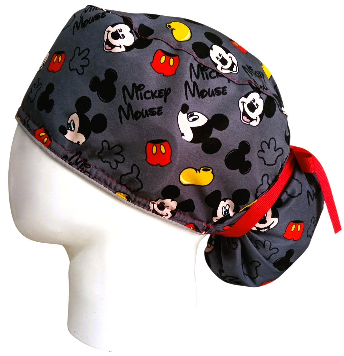 Gorro Quirúrgico Mujer y Portacarnet Mickey Íconos Gris - gorro antifluido para mujer Doctools - foto 1