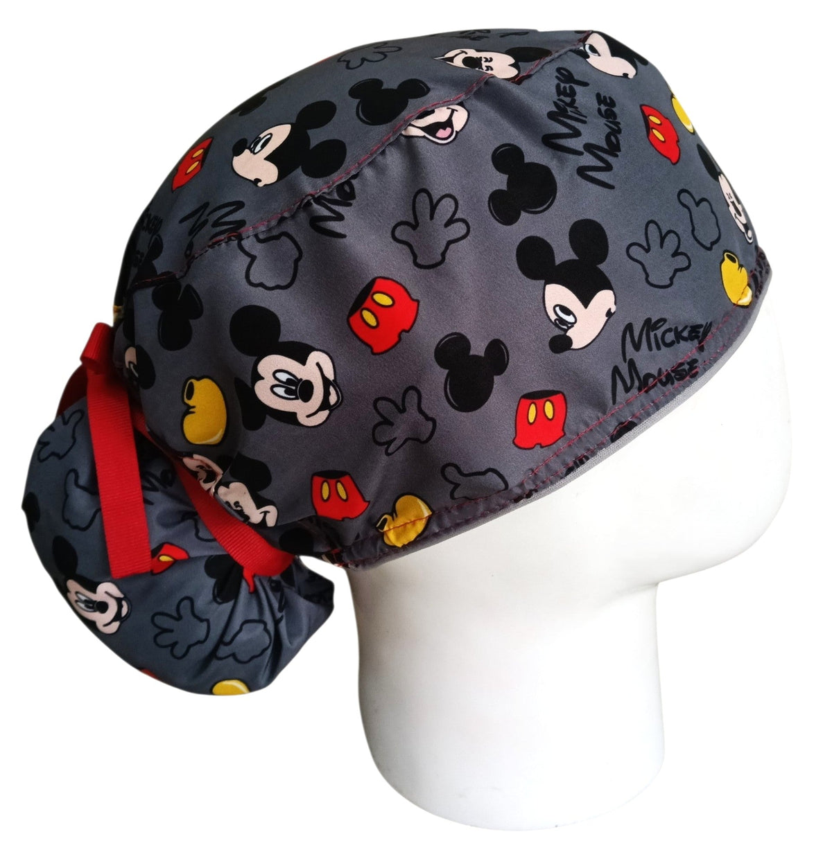 Gorro Quirúrgico Mujer y Portacarnet Mickey Íconos Gris - gorro antifluido para mujer Doctools - foto 2
