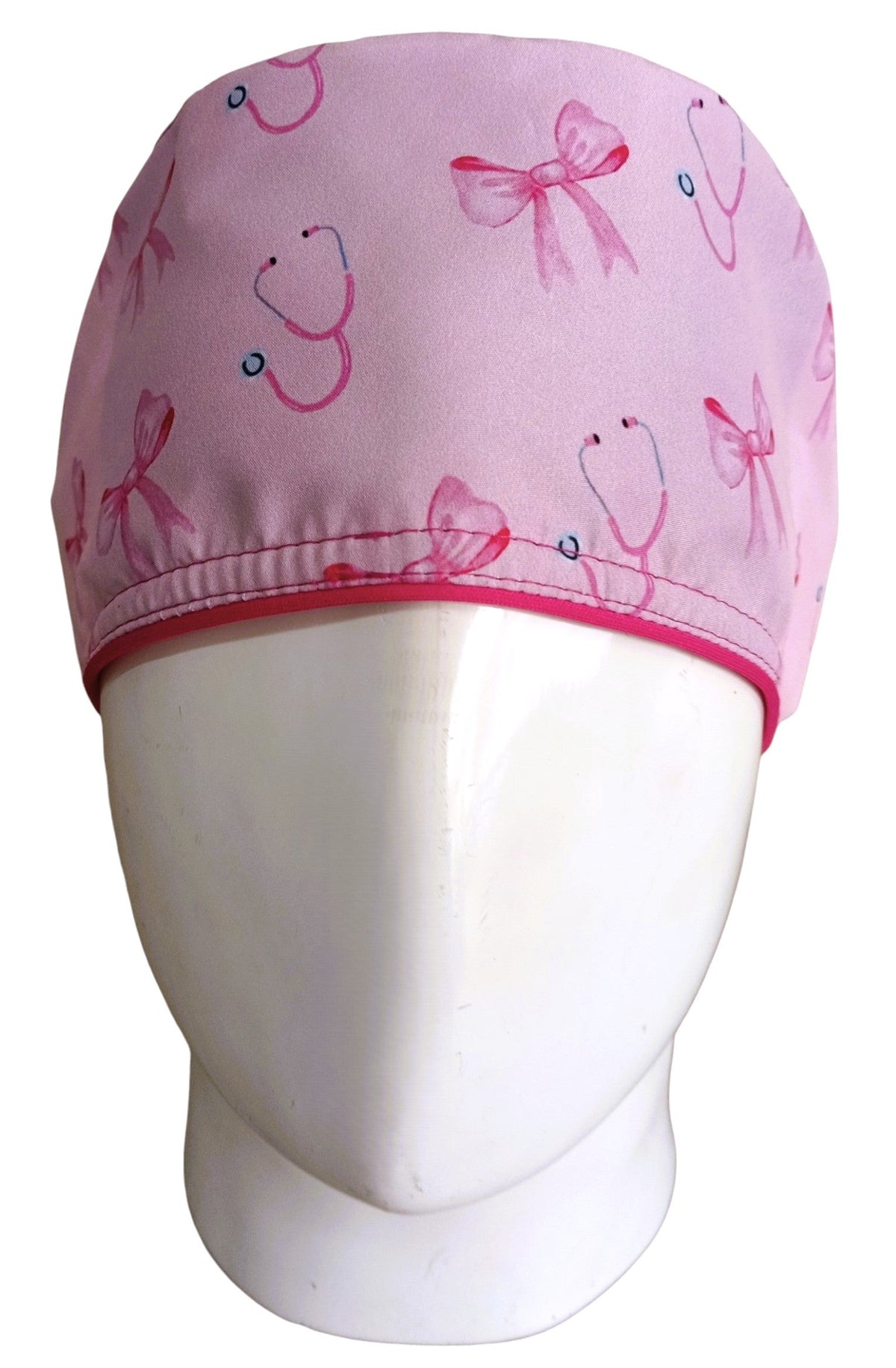 Gorro Quirúrgico Mujer y Portacarnet Fonendoscopios Rosa - gorro antifluido para mujer Doctools - foto 3