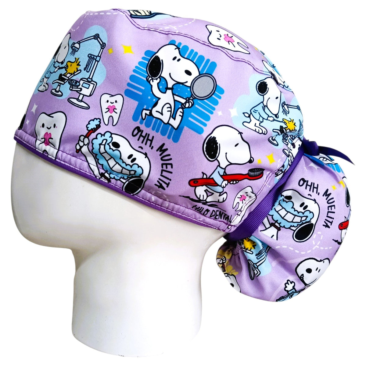 Gorro Quirúrgico Mujer y Portacarnet Snoopy Dental - gorro antifluido para mujer Doctools - foto 1