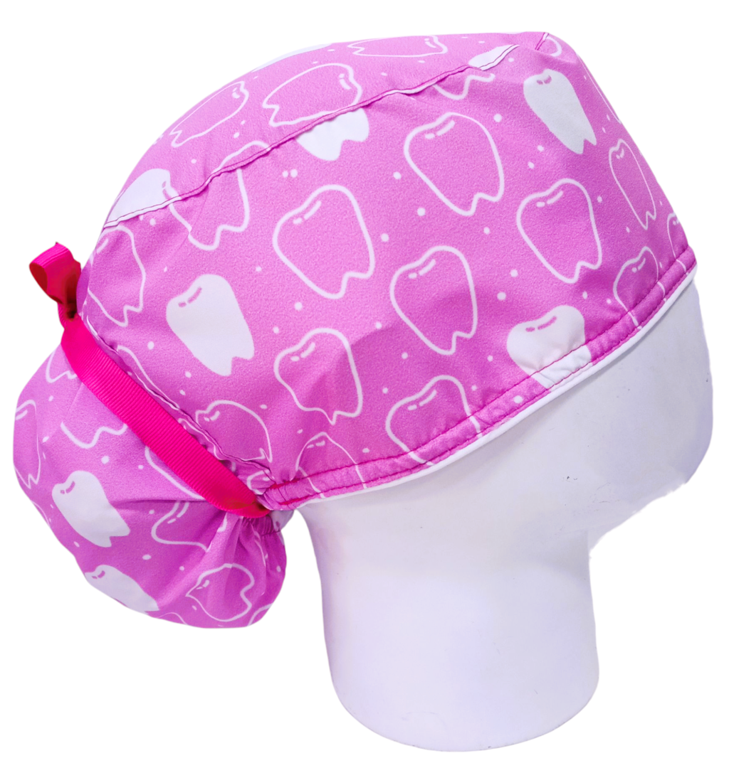 Gorro Quirúrgico Mujer y Portacarnet Molar Rosa - gorro antifluido para mujer Doctools - foto 2