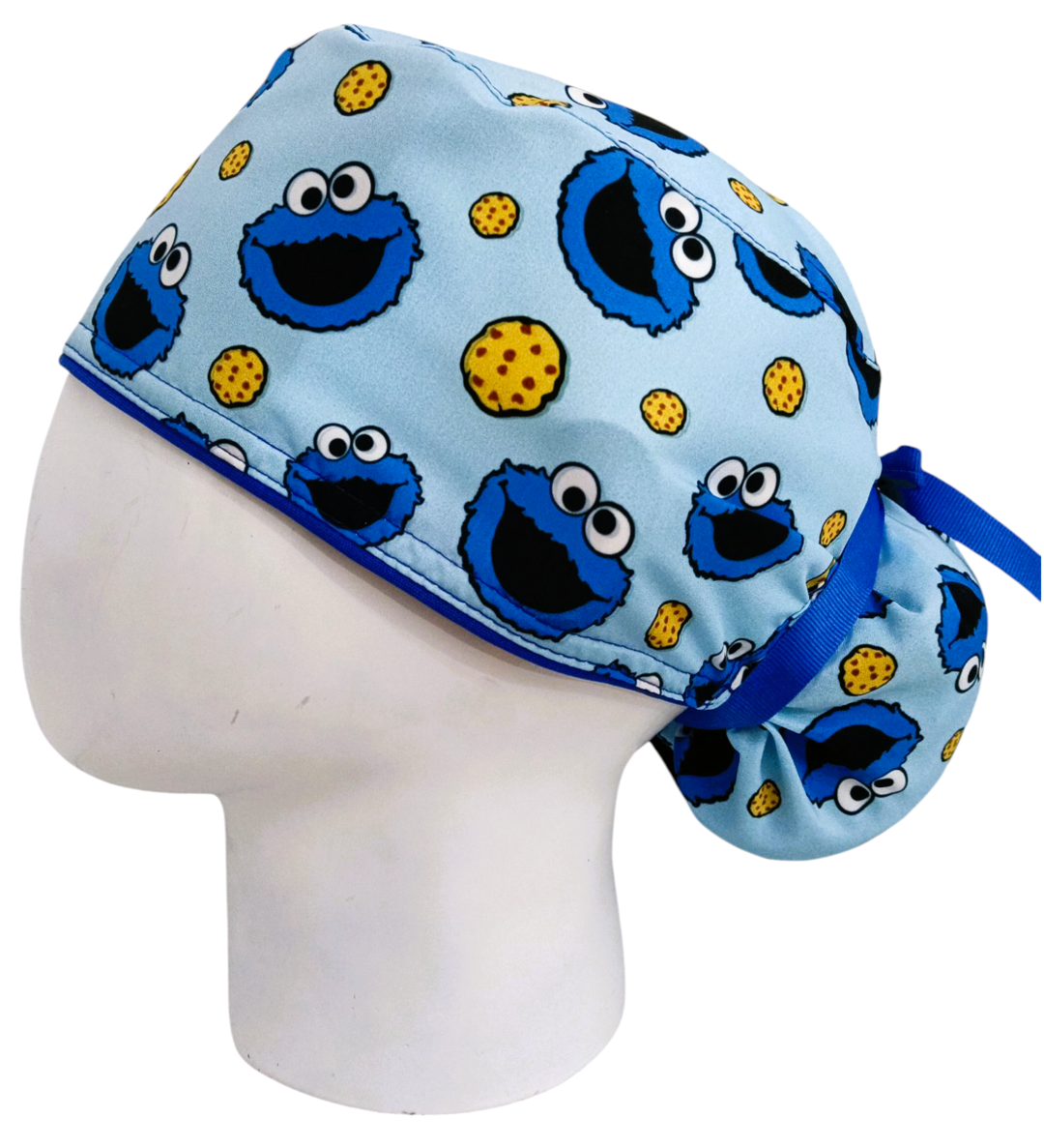 Gorro Quirúrgico Mujer y Portacarnet Come Galletas Azul Claro - gorro antifluido para mujer Doctools - foto 1