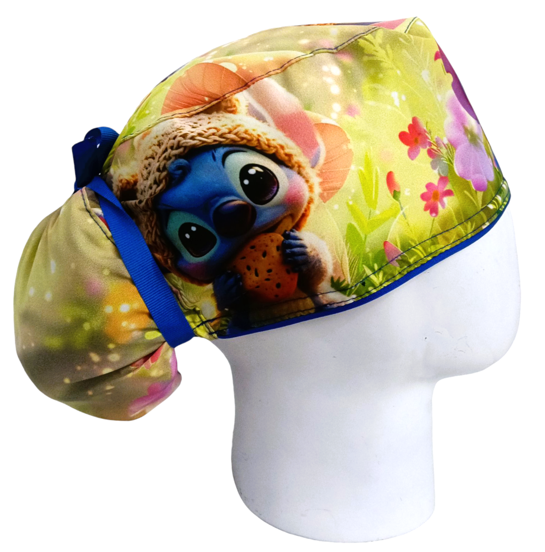 Gorro Quirúrgico Mujer y Portacarnet Stitch Galleta - gorro antifluido para mujer Doctools - foto 2