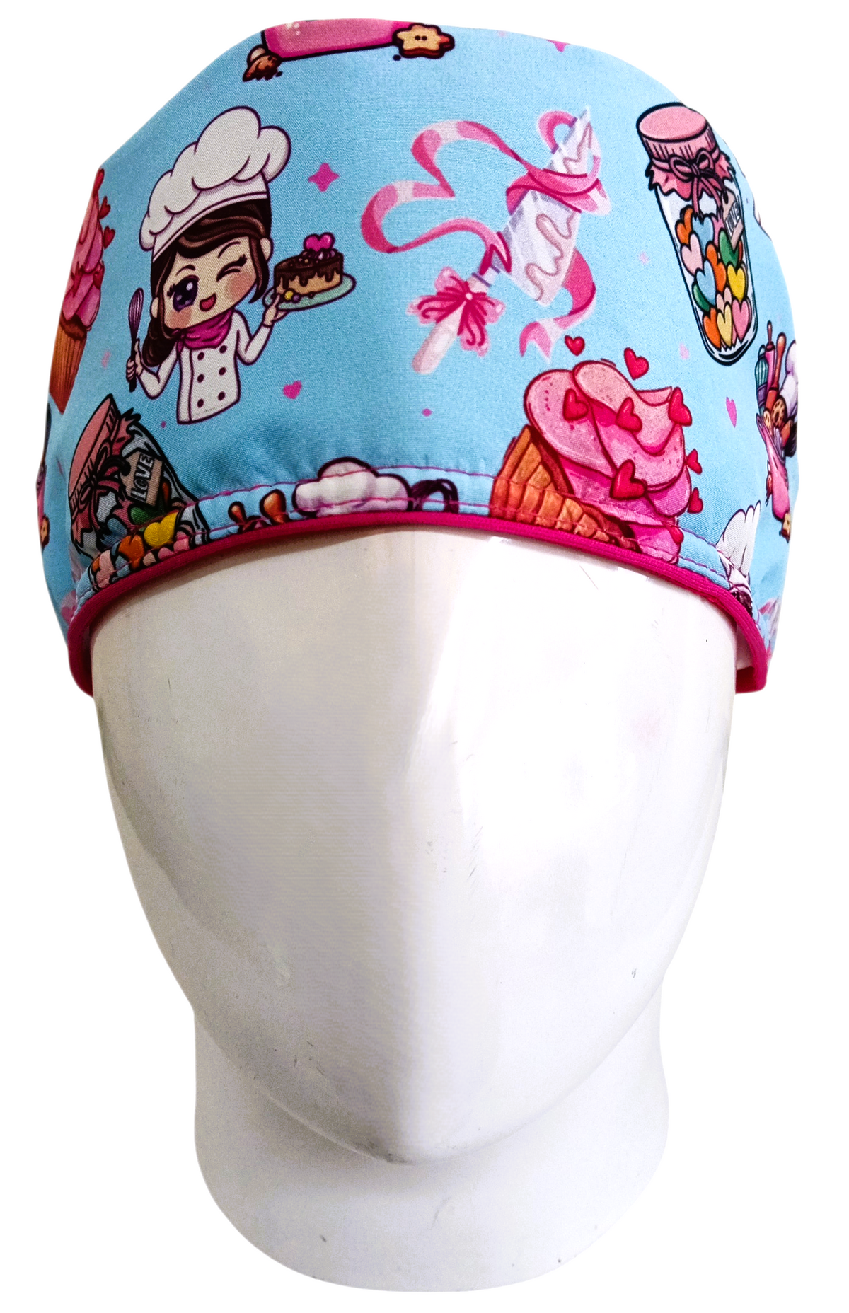 Gorro Quirúrgico Mujer y Portacarnet Pastelitos - gorro antifluido para mujer Doctools - foto 3