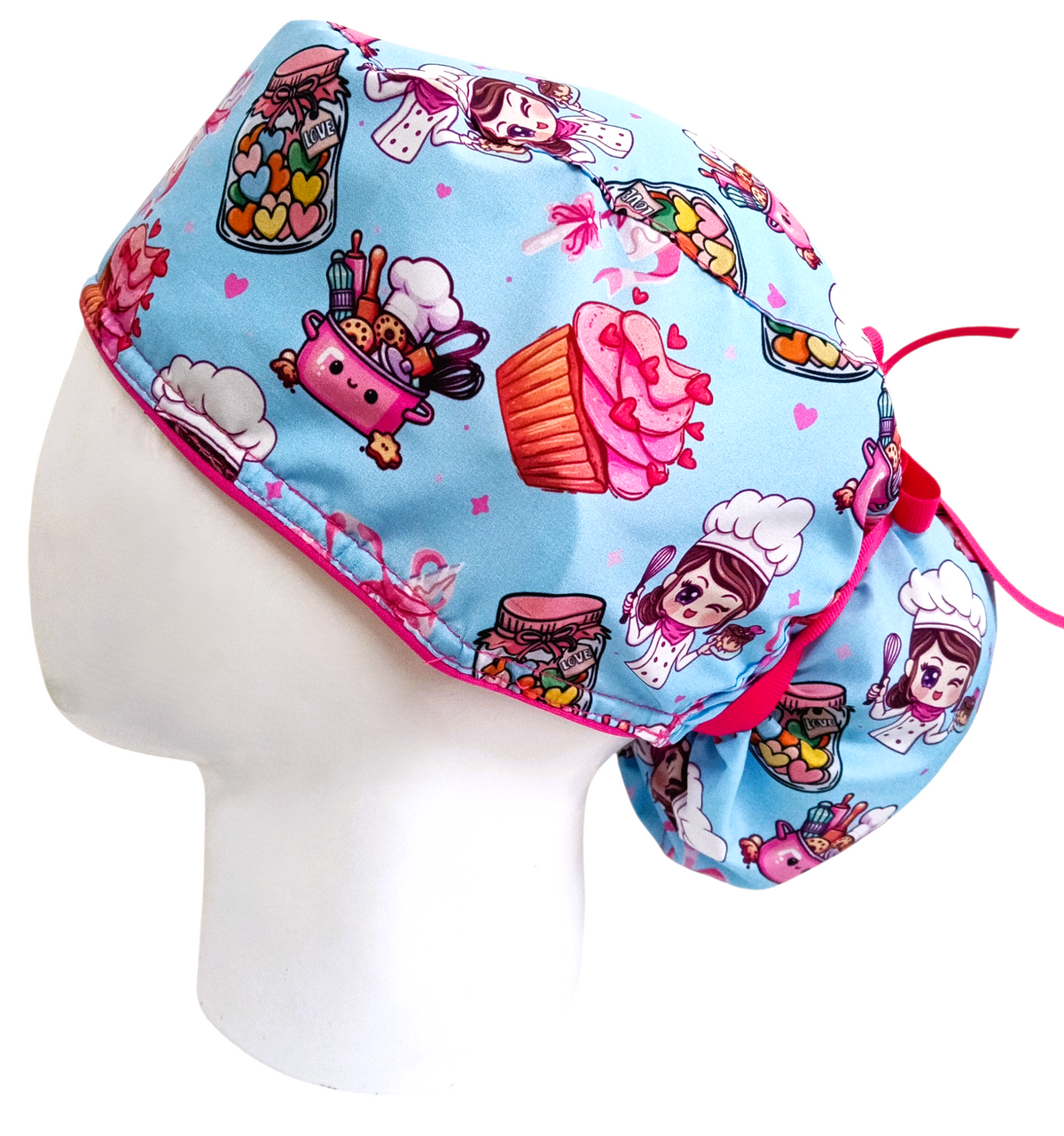 Gorro Quirúrgico Mujer y Portacarnet Pastelitos - gorro antifluido para mujer Doctools - foto 1